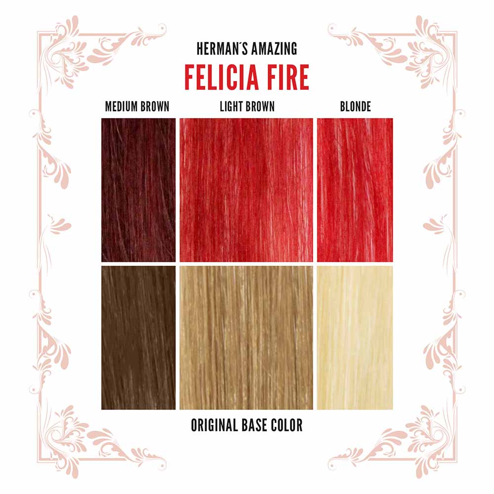 Hermans Amazing Haircolor - Felicia Fire UV Semi permanente haarverf - Rood